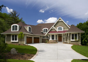 Newly constructed home exterior.